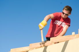 nailing the roof